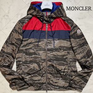 極美品/L相当★ MONCLER モンクレール COBALT 迷彩柄 ナイロンジャケット マウンテンパーカー ブルゾン Wジップ カモフラ 高級感◎ メンズ