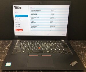 1円～ ■ジャンク LENOVO ThinkPad X390 / 第8世代 / Core i5 8265U 1.60GHz / メモリ 8GB / NVMe SSD 256GB / 13.3型 / OS無し / BIOS可