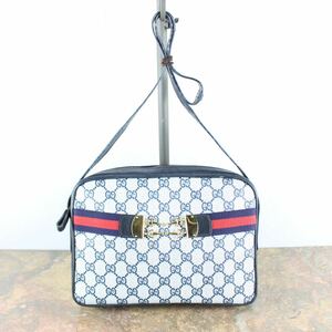 OLD GUCCI GG PATTERNED SHERRY LINE LOGO SHOULDER BAG MADE IN ITALY/オールドグッチGG柄シェリーラインロゴショルダーバッグ