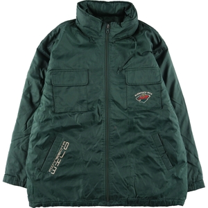 古着 LOGO ATHLETIC NHL MINNESOTA WILD ミネソタワイルド バックロゴ 中綿ジャケット メンズL /eaa397289