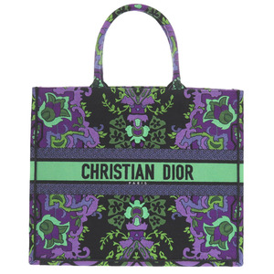 新品同様 クリスチャンディオール ブックトート ラージ 花柄 トートバッグ キャンバス 2405 Christian Dior