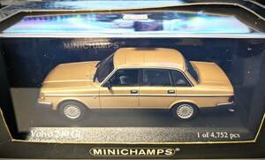 【希少】1/43 1986 VOLVO 240 GL Gold Metallic 【MINICHAMPS】