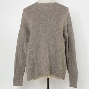 YZ0843 美品 UNIQLO ユニクロ レディース ニットセーター ブラウン 茶 XLサイズ 万能 カジュアル シンプルコーデ 人気 お洒落 USED 古着