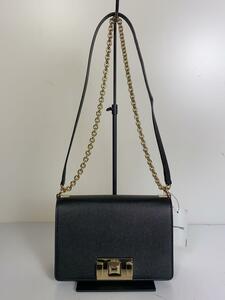 FURLA◆ショルダーバッグ/レザー/BLK