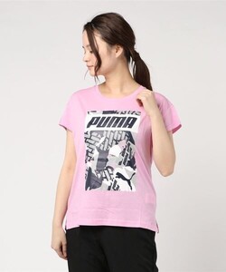 【新品】プーマ PUMA 丸首 Tシャツ トレーニングウェア ピンク レディース Mサイズ ■L23961SSA21-200717-10-3