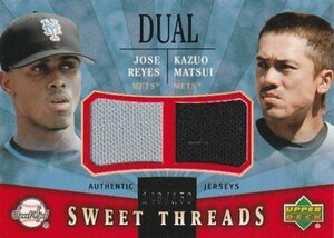 松井稼頭央 ルーキー ジャージカード w/Jose Reyes 2004 UD SWEET SPOT DUAL RC JERSEY #/150 NEW YORK METS