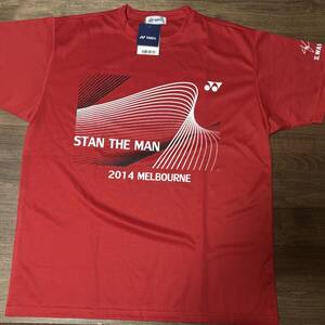 ☆YONEX ヨネックス 2014 全豪オープン スタン・ワウリンカ Tシャツ メンズ Tシャツ Stan Wawrinka T-shirt tee