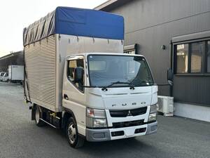 動画有！売り切り！H24年 三菱 キャンター 平ボディ オープントップ バン 積載1500kg 2.9L ディーゼル デュオニック エンジン好調！佐賀