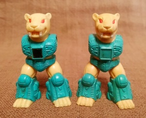 昭和 レトロ 当時物 ハズブロ タカラ 1987 ビーストフォーマー プラチナタイガー 全長約5.1cm ジャンク 2体 まとめて セット 現状品