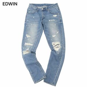 EDWIN エドウィン GEV049 通年 クラッシュ加工★ テーパード デニム パンツ ジーンズ Sz.S　メンズ　C4B03312_7#R