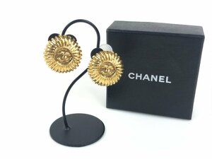 シャネル　CHANEL　ヴィンテージ　ココマーク　イヤリング　ゴールドカラー　直径：約2.5cm　YAS-6136