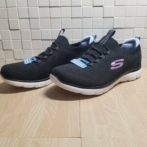 送料無料・新品未使用！！スケッチャーズ SKECHERS カジュアルシューズ / SUMMITS-TOP PLAYER / ブラック 定価8250円 24.5ｃｍ