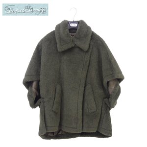 未使用 MaxMara テディベアケープ F カーキ アルパカウールシルク TEBE1