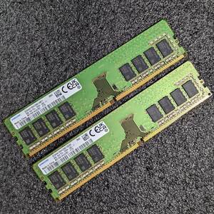 【中古】DDR4メモリ 16GB(8GBx2) Samsung M378A1K43CB2-CTD [DDR4-2666 PC4-21300] 