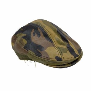 NEWYORK HAT&CO(ニューヨークハット) CAMO LEATHER 1900 ハンチング メ 中古 古着 0845