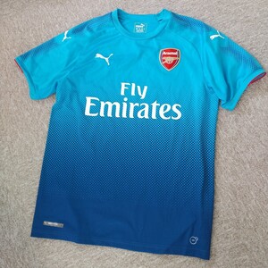 【管理026】プーマ　PUMA　アーセナル　Arsenal ユニフォーム　水色　ブルー　半袖Tシャツ グラデーション