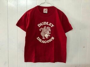 クリックポスト可 キッズ M (10-12) JERZEES ジャージーズ 半袖 Tシャツ 古着 USA アメリカ ヴィンテージ 子ども服 dudley dragon Y-10-16