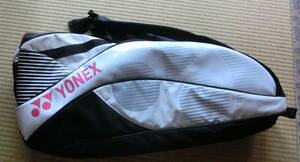 中古　YONEX 　ヨネックス　ラケットバッグ6 　テニス6本用　テニス　バドミントン　ホワイト　ピンク　ブラック