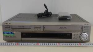 あ//つH2456 SONY ソニー　ダブルビデオレコーダー 1999年製　Hi8＋VHS WV-H6 リモコン付き　ジャンク 映像機器　ビデオデッキ