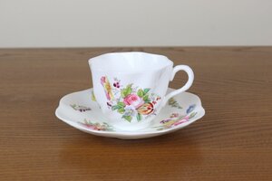 コールポート　デュオ　カップ＆ソーサー　アンティーク　花柄　ハンドペイント　イギリス　Coalport　食器　と19