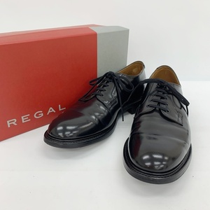 REGAL プレーントゥ シューズ ビジネスシューズ ドレスシューズ 美品 B24F1859 フォーマル 通勤 オフィス 箱付き リーガル 靴 DF13596■