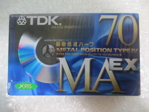 ⇔ 28　カセットテープ　TDK MA EX 70 METAL POSITION TYPE Ⅳ メタルポジション MAEX-70 未使用 未開封品