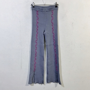 sudok スドーク 20SS colored stitch slit knit trou ニットパンツ F 【代官山K10】