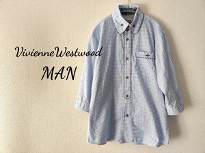 ヴィヴィアンウエストウッド◇マンチェック7分袖シャツVivienneWestwoodMAN フォーマル シャツ