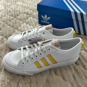 28.0cm 新品 adidas originals NIZZA アディダス オリジナルス スニーカー 白 ホワイト イエロー シューズ aGX1940