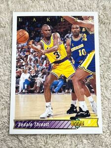 セデールスリーット Sedale Threatt 1992 Upper Deck #154 Los Angeles Lakers