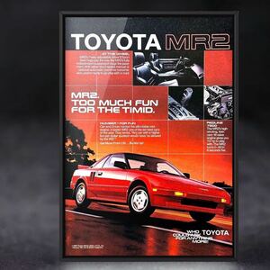 USA 当時物!!! TOYOTA MR2 広告 / ポスター トヨタmr2 カタログ 旧車 中古 カスタム パーツ マフラー sw10 aw11 ホイール TRD 車 MR2 MR-2