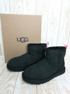 美品☆UGG/アグ：Classic Mini II Graphic Logo 1110083 BNPN 24cm レディース クラシック ミニ II グラフィック ロゴ ブーツ ムートン