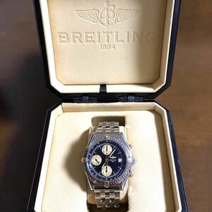 【極美品!!】BREITLING ブライトリング クロノマット ビコロ B13050.1 自動巻き ネイビー×シルバー ブランド 鑑定済み 夏 海 キャンプ■