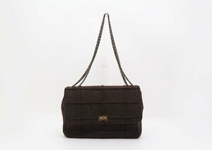 ◇1円スタート【CHANEL シャネル】2.55 チョコバー Wチェーンショルダーバッグ ダークブラウン