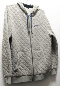 傷あり◆patagonia パタゴニア オーガニック コットン キルト フーディ Lサイズ