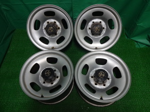 トヨタ純正80ランドクルーザー ランクル●16×8J ±0 6H PCD139.7 鉄ちん 鉄ホイール 中古スチールホイール4本●リ31