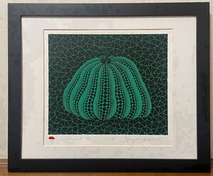 【模写】草間彌生 YAYOI KUSAMA 2004 80 限定 かぼちゃ」シルクスクリーン 美品 現代美術 版画 現代アート 額装