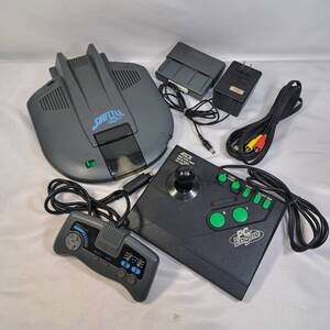 PSエンジン シャトル PC Engine SHUTTLE 本体/バックアップユニット コントローラー アスキースティック アダプター付き/NEC ジャンクθ☆