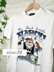 メンズ XLARGE エクストララージ The BEAST inside s/s TEE ホワイト サイズM ストリート カジュアル半袖 Tシャツ 021024-020