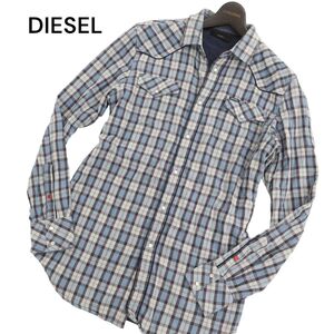 DIESEL ディーゼル 通年 長袖 ウエスタン チェック シャツ Sz.S　メンズ　C4T05670_6#C