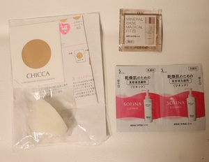 サンプル品 CHICCA キッカ ファンデ＆ソフィーナ 乾燥肌のための美容液洗顔料 リキッド×2包 DHCミネラルベース マジカルフィット1包★