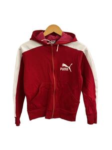 PUMA◆70s/目付き/ジャージ/ジップアップ/ロゴ/38/ナイロン/RED/プリント