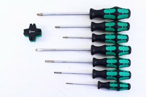 ●Wera ヴェラ Lasertip レーザーチップ ドライバーセット プラス マイナス 7本セット マグネタイザー付き 工具 ハンドツール【10860829】