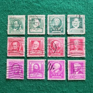 アメリカ合衆国切手 UNITED STATES POSTAGE ★12枚　人物切手/外国切手/アメリカ切手