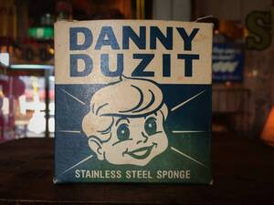 即決 Danny Duzit ビンテージ ボックスアート 箱 金たわし 企業キャラ デッドストック 小物雑貨 男の子 ディスプレイ