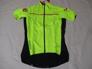 Castelli PERFETTO Light 2 半袖レインジャージ　 防風・万能　Lサイズ　032Yellow(蛍光イエロー）Black　新品未使用