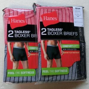 【L】Hanes ヘインズ ボクサーブリーフ 4枚 HM6EG701 p0750・