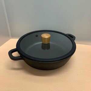 y032815m SENSARTE 両手鍋 卓上鍋 すき焼き鍋 28cm IH対応 ガス対応 一品万能 煮る 焼く 炒める 揚げる ガラス蓋付 