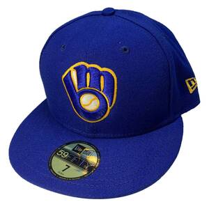 New Era ニューエラ 59FIFTY MLB ミルウォーキー ブルワーズ ベースボールキャップ（ロイヤルブルー）(7 1/4 57.7cm) [並行輸入品]