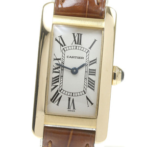 カルティエ CARTIER W2601556 タンクアメリカン SM K18YG クォーツ レディース _840089